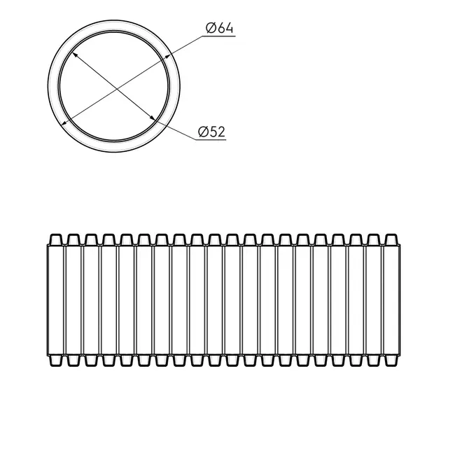 Ubbink Air Excellent 50 metros 23C conducto flexible 63 52