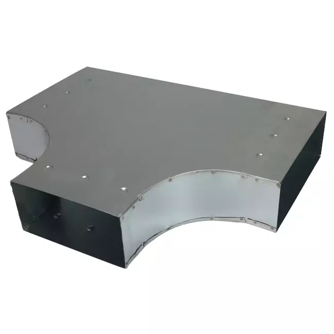 Pieza en T 90 grados 300x80 mm - 170x80 mm para canalización