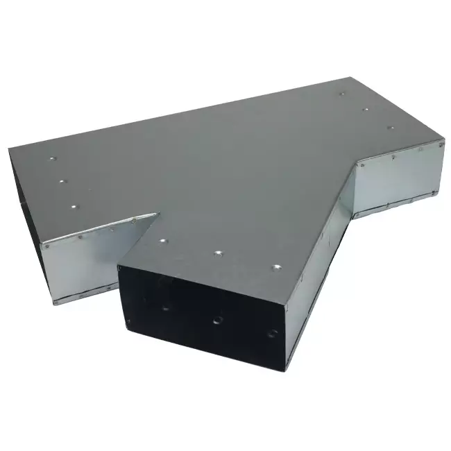 Pieza en T 45 grados 220x80 mm - 170x80 mm para canalización