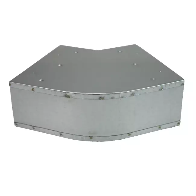 Curva 45 grados 170x80 mm horizontal para conductos