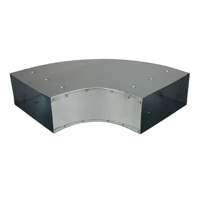 Curva 90 grados 170x80 mm horizontal para conductos