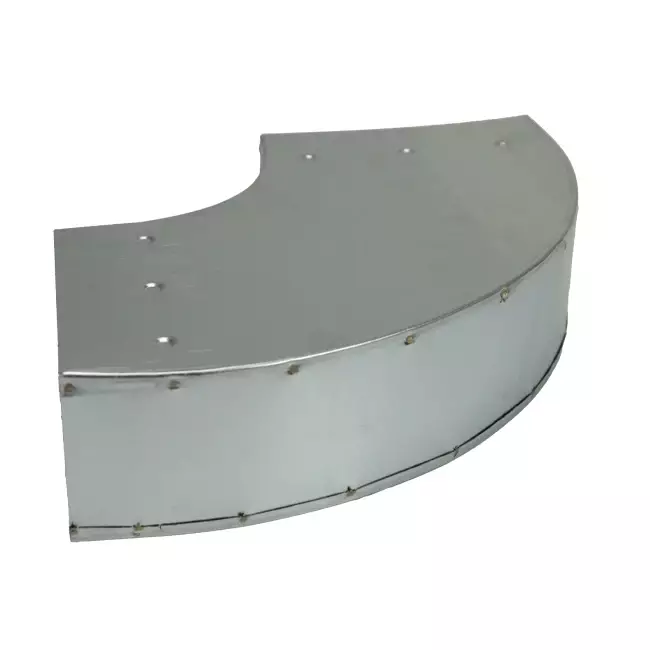 Curva 90 grados 170x80 mm horizontal para conductos