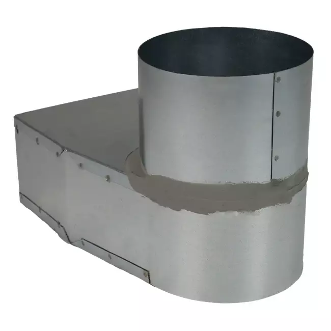 Tubo ángulo 170x80 mm a diámetro 160 mm mm para canalización