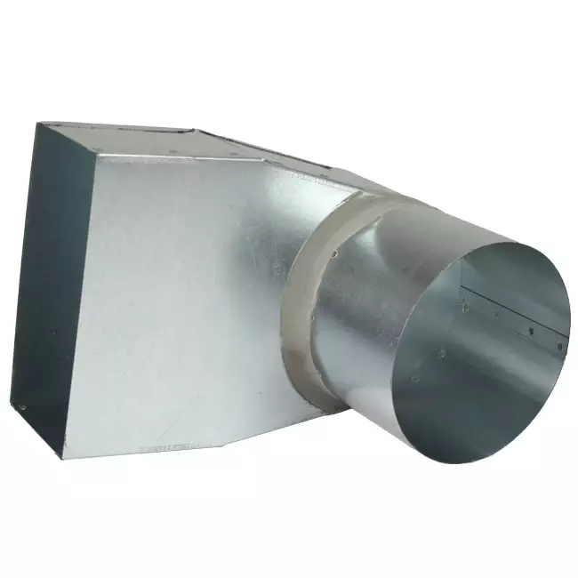 Tubo ángulo 170x80 mm a diámetro 160 mm mm para canalización