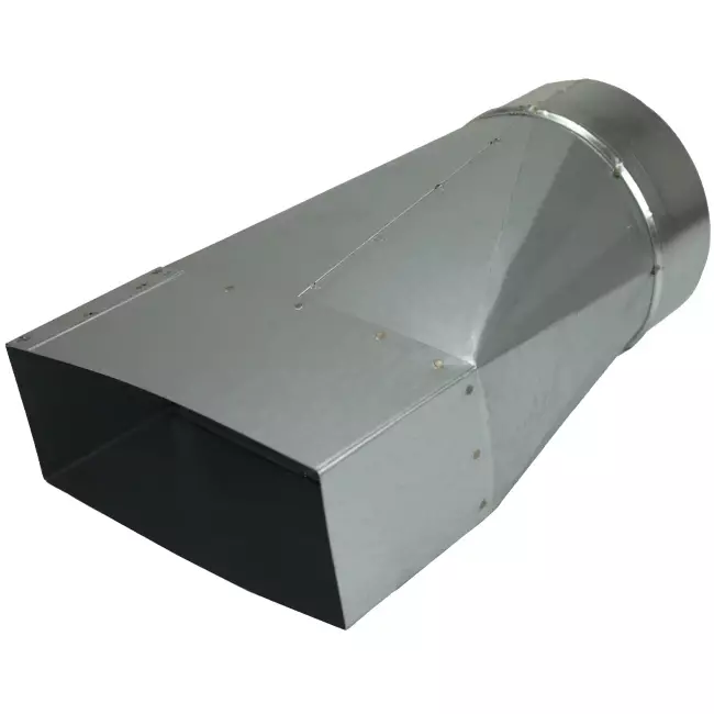 Adaptador de 170x80 mm a 160 mm de diámetro para conductos