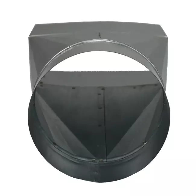 Adaptador de 170x80 mm a 160 mm de diámetro para conductos