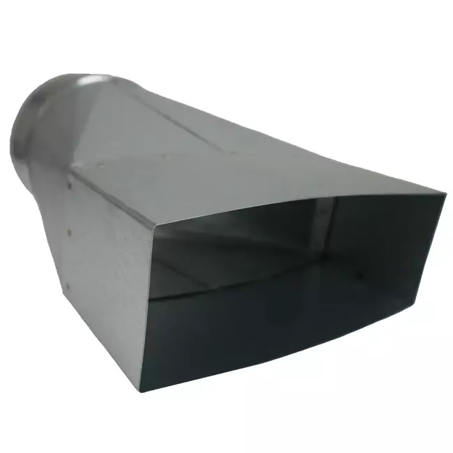 Adaptador de 170x80 mm a 160 mm de diámetro para conductos