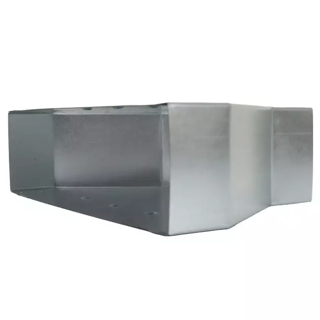 Adaptador de 300x80 mm a 170x80 mm para conductos