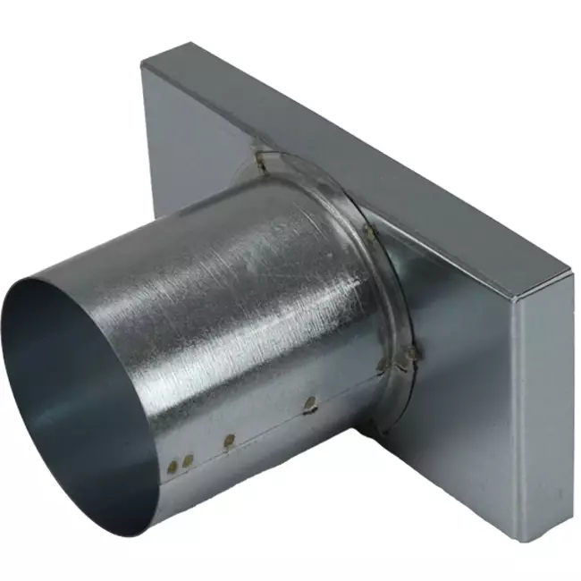 Tapa 170x80 mm con conexión de 80 mm de diámetro para conducto de humos