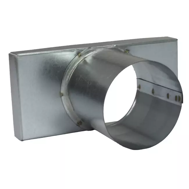 Tapa 170x80 mm con conexión de 80 mm de diámetro para conducto de humos