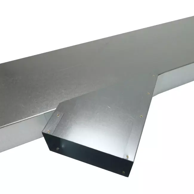 Conexión lateral 170x80 mm 45 grados para conductos