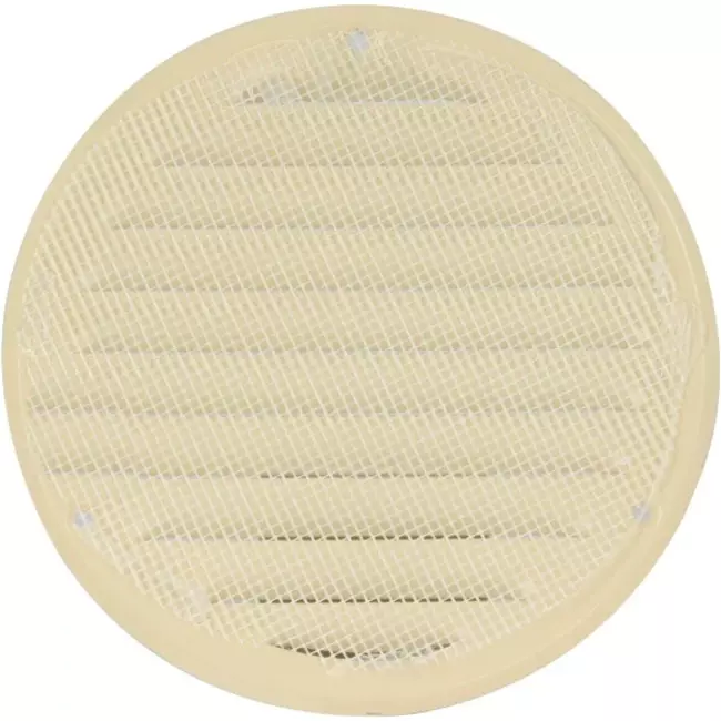 Rejilla de ventilación metálica redonda Ø 125mm beige - MR125Y - RAL1015
