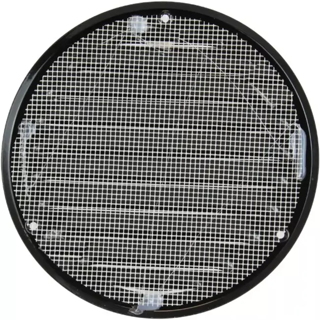 Rejilla de ventilación metálica redonda Ø 125mm negro - MR125M - RAL9005