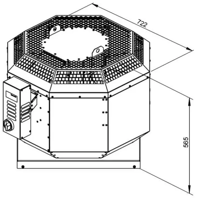 Extractor de tejado catering bajo consumo - DVN 355 EC 30