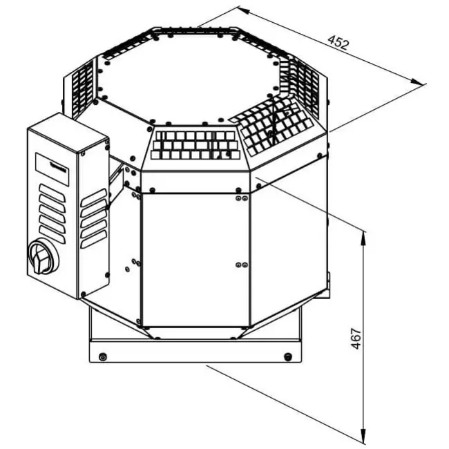 Extractor de tejado catering bajo consumo - DVN 250 EC 30
