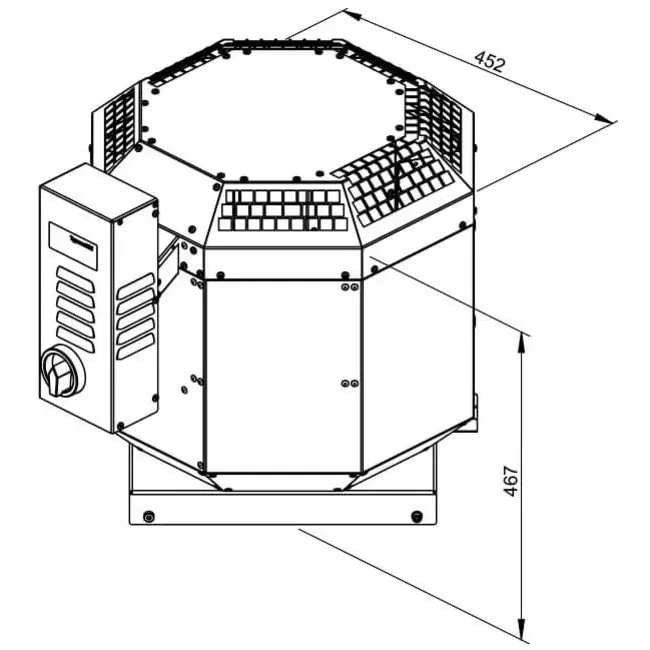 Extractor de tejado catering con frecuencia controlada - DVN 250 D2 30