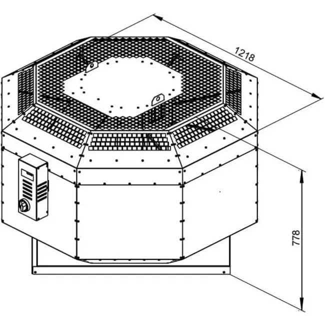 Ventilador de techo aislado catering - DVNI 560 D4 30
