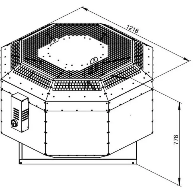 Ventilador de techo aislado catering - DVNI 630 D4 30