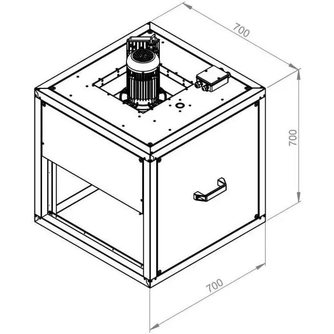 Extractor de caja flujo lineal exterior del motor - MPC 355 EC TI 30