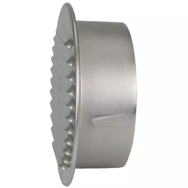 Rejilla de ventilación metálica redonda incl. manguito de montaje Ø 180 mm aluminio - DWRA180S