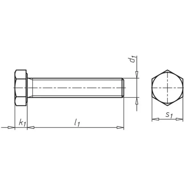 Perno prisionero m8x25mm. galv.8.8 din933 (200 uds)