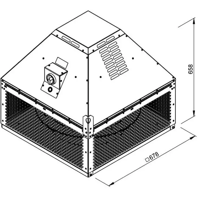 Ventilador de techo gases de combustiónafvoer horizontaal - DHN 500 D4 F4 30