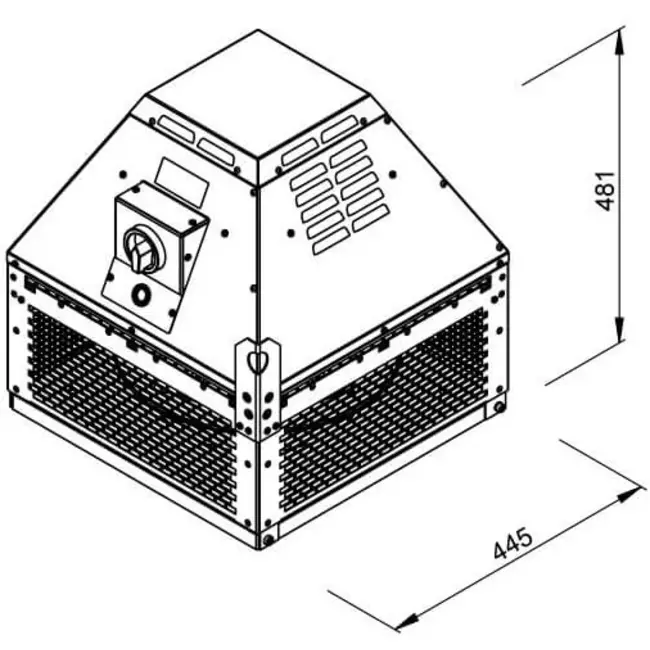 Extractor de tejado gases de combustión horizontal - DHN 315 D4 F4 30