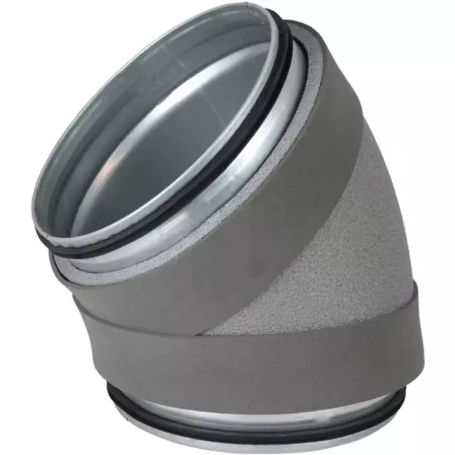 Codo aislado Thermoduct 45 grados con diámetro de 180 mm