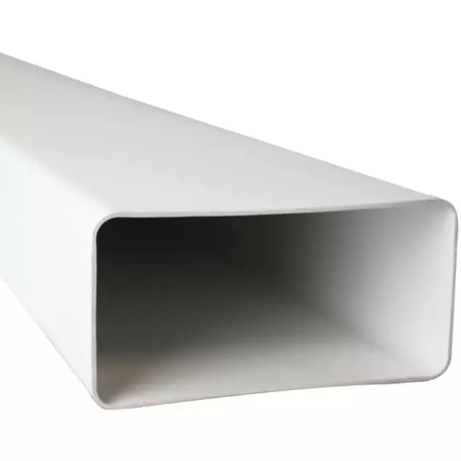 Conducto rectangular de plástico 110x55 mm longitud = 1 metro - K-1