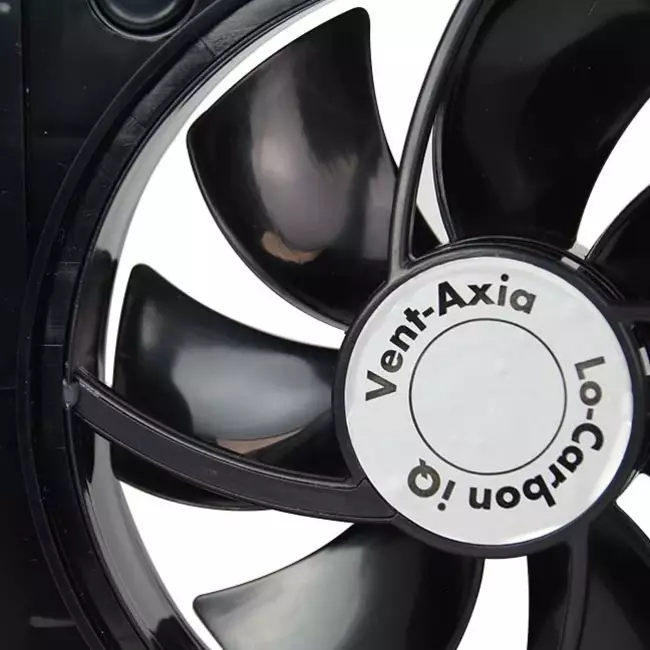 Extractor de baño Vent-Axia Lo-Carbon iQ de diseño plano NEGRO Ø 100 - 125 mm
