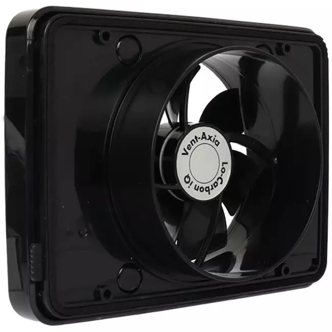Extractor de baño Vent-Axia Lo-Carbon iQ de diseño plano NEGRO Ø 100 - 125 mm