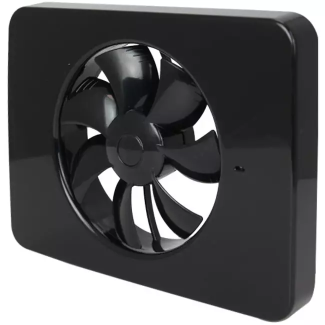 Extractor de baño Vent-Axia Lo-Carbon iQ de diseño plano NEGRO Ø 100 - 125 mm