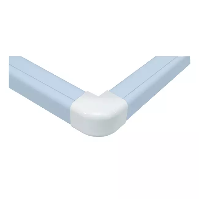 Conducto de climatización Climaplus Ángulo codo exterior 125 x 75mm RAL 9010 BLANCO