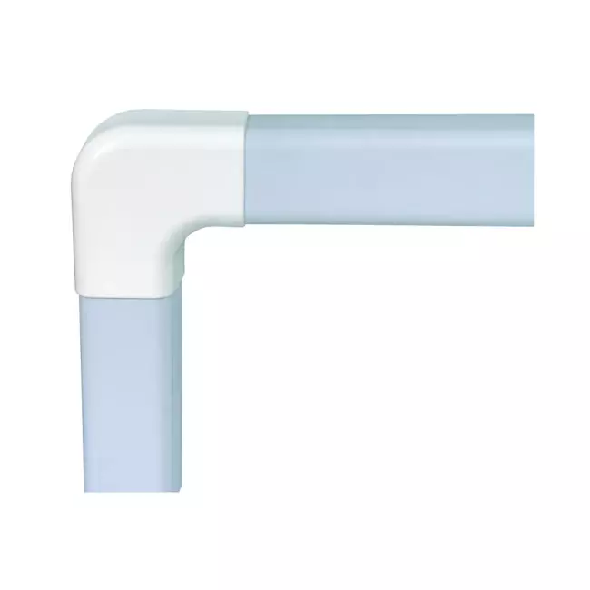 Conducto de climatización Climaplus Ángulo codo plano 125 x 75mm RAL 9010 BLANCO