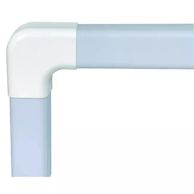 Climaplus conducto aire acondicionado Curva plana 70x55mm RAL 9010 BLANCO