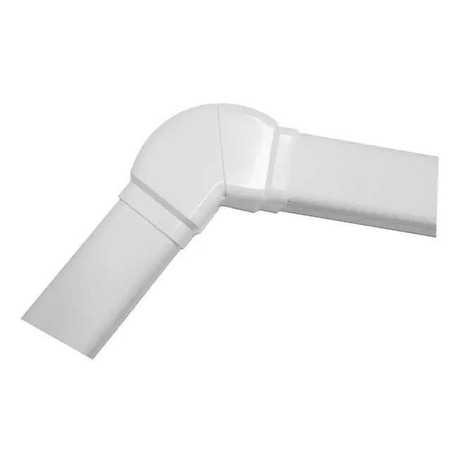Conducto climatización Climaplus Curva regulable 70x55mm RAL 9010 BLANCO