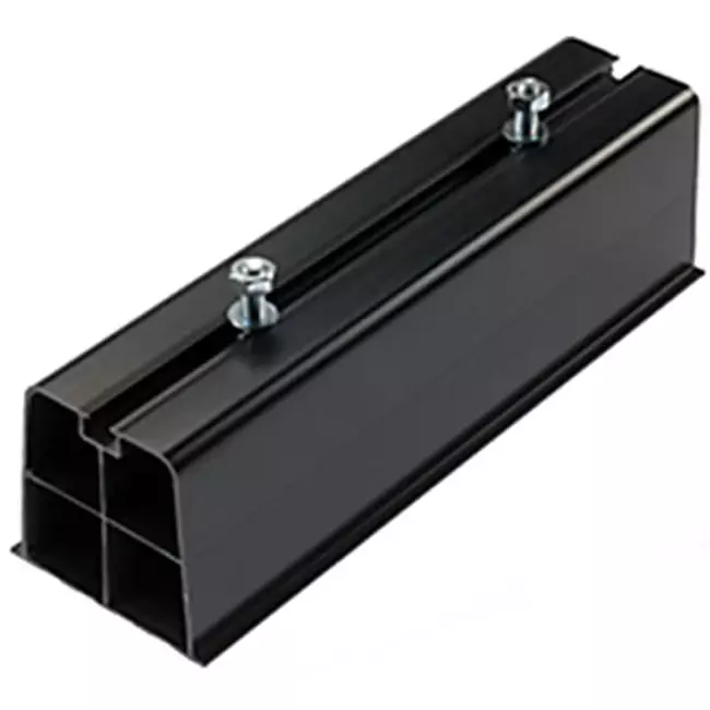 Barra de montaje exterior de PVC duro, longitud 450 mm