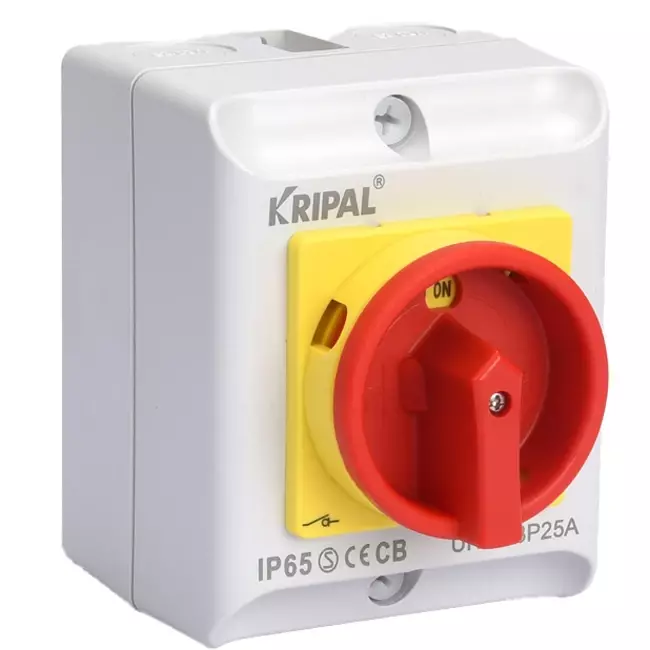 Interruptor de mantenimiento 20A 4 polos 230-440V, IP65 + 2 x prensaestopas