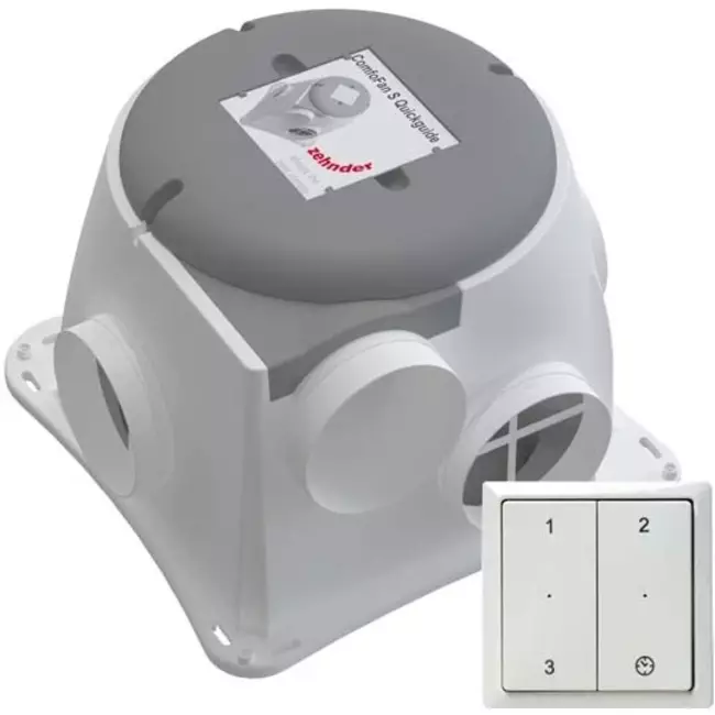 Paquete Zehnder ComfoFan Silent 460 m³/h + control RFZ - enchufe con toma de tierra