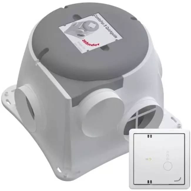 Zehnder ComfoFan Silent 460 m³/h + sensor de CO₂ - enchufe con toma de tierra