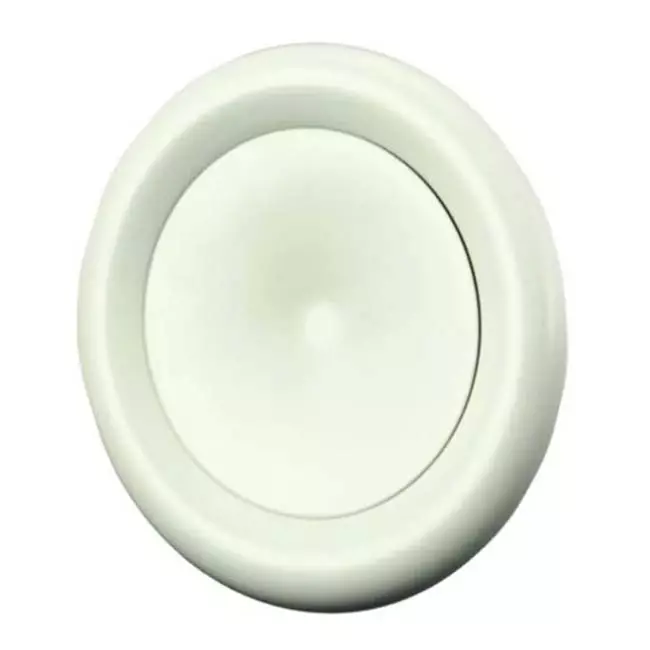 Válvula de suministro de ventilación metálica Ø 125 mm RAL 9010 con muelles de sujeción - DVSC-P125
