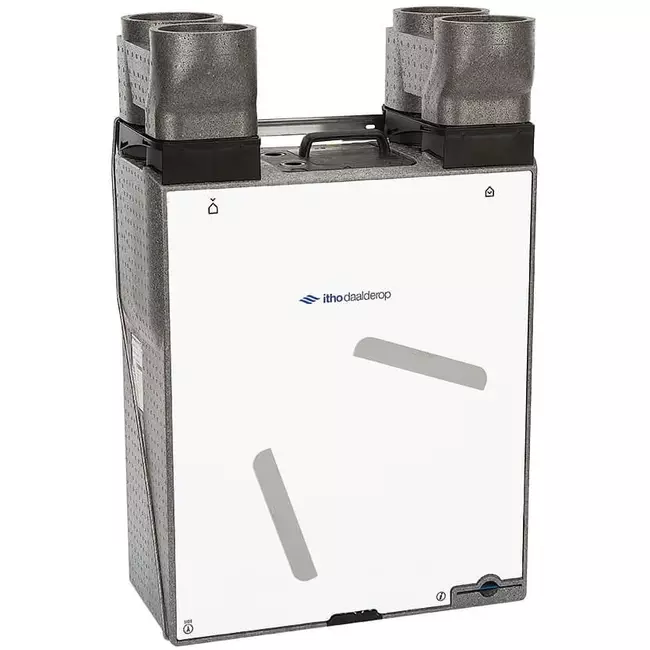 Unidad de ventilación mecánica con recuperación de calor Itho Daalderop HRU 200 ECO E RFT High-rise 200  m³/h - enchufe euro