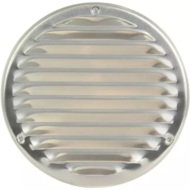 Rejilla de ventilación metálica redonda Ø 160 mm aluminio - MR160Al