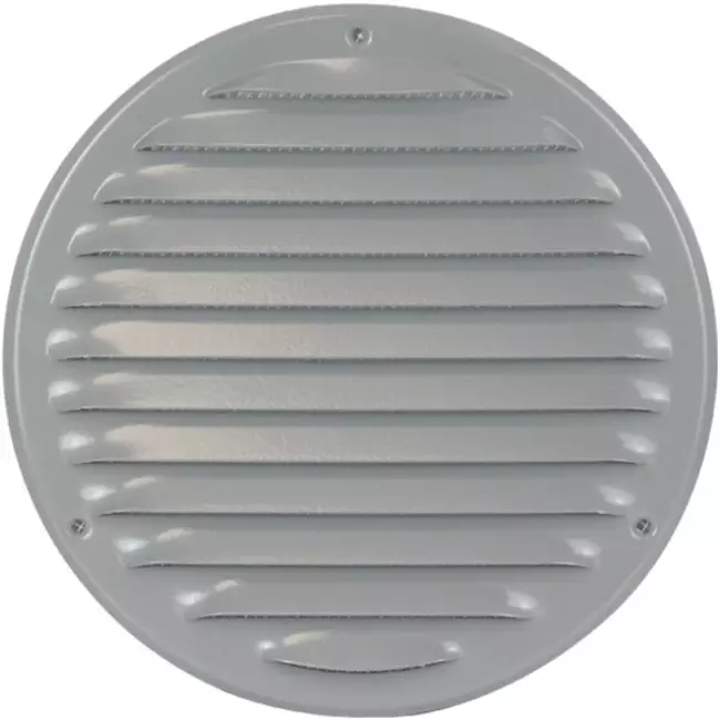 Rejilla de ventilación metálica redonda Ø 160 mm gris - MR160P - RAL9006