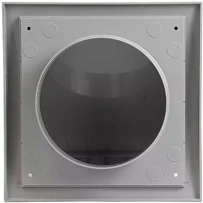 Rejilla de pared con válvula de no retorno 190x190 mm diámetro 125 mm gris - ND12FVP