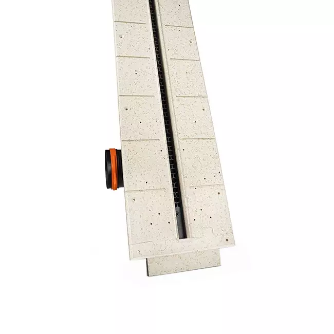 Difusor de ranura sin marco Ergovent 1050 mm con diámetro de conexión de 75 mm - modular - 1 ranura