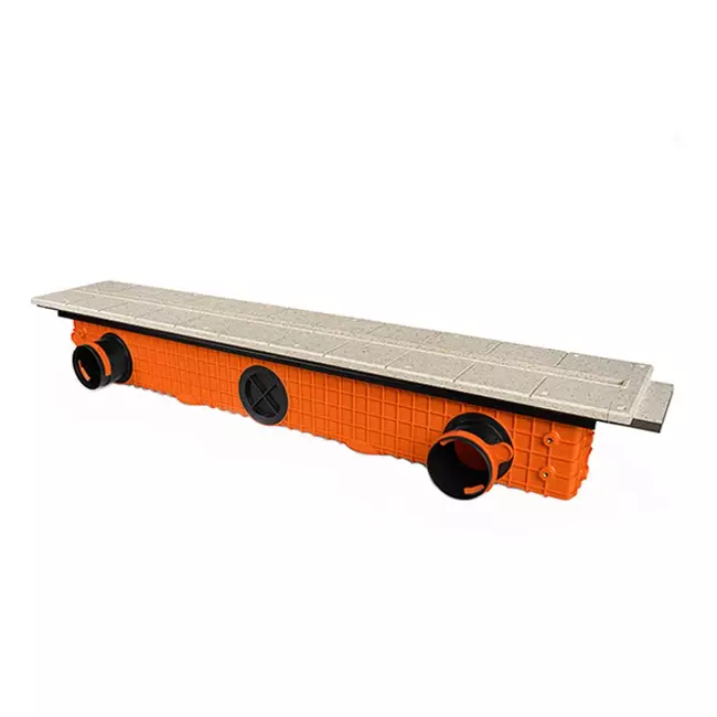 Difusor de ranura sin marco Ergovent 1050 mm con diámetro de conexión de 75 mm - modular - 1 ranura