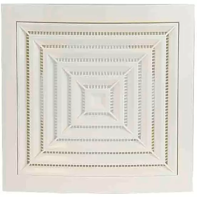 Rejilla de techo cuadrada de 190x190 de diámetro: 125 blanco - ND12G