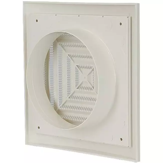 Rejilla de techo cuadrada de 190x190 de diámetro: 125 blanco - ND12G