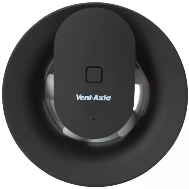 Extractor de baño Svara con temporizador, sensor de humedad y de luz, 100-125 mm (controlado por aplicación) NEGRO